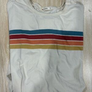 Marine Layer Long Sleeve Tee with Multicolor Stripes